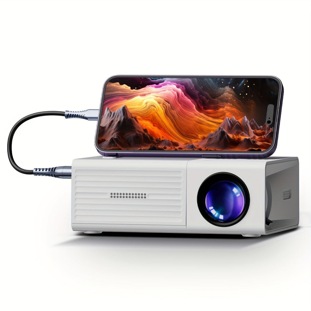 LumoBeam Ultra-Helldichter Mini-Projektor, 3000 Lumen LED Beamer für Heimkino und Präsentationen.
