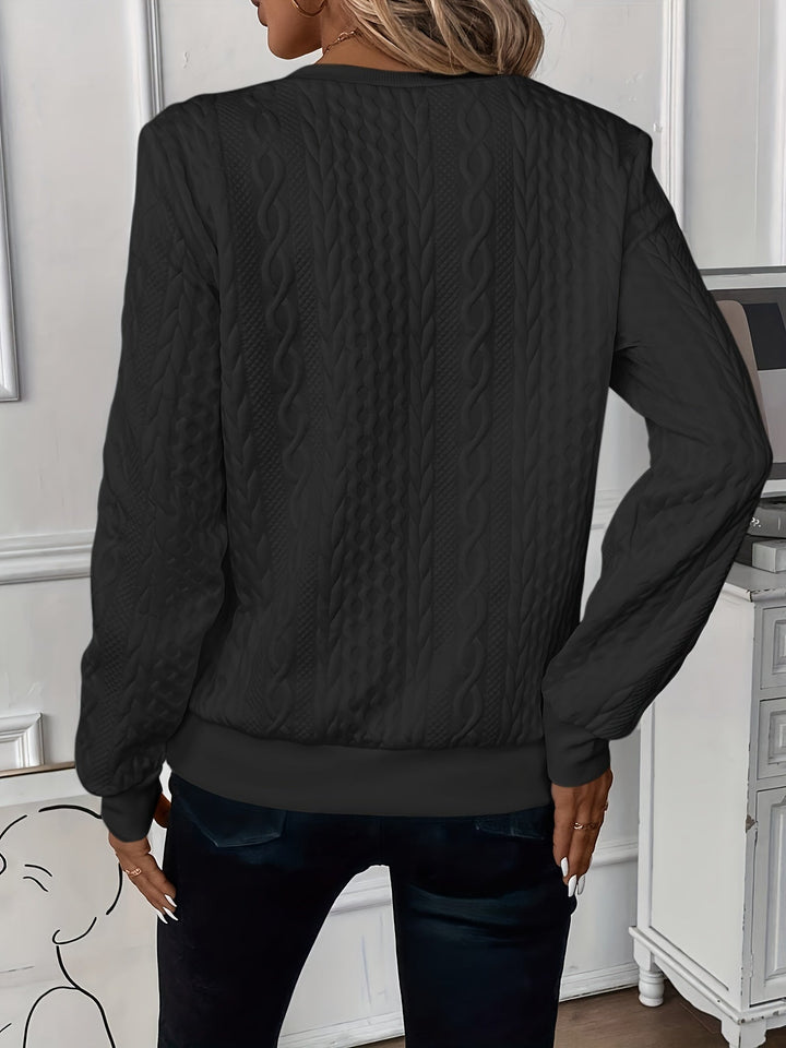 Bequemer Damen Sweater mit Reißverschluss und Stehkragen, vielseitiges Oberteil für Damenmode.