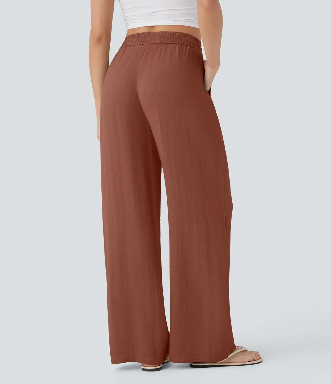 Marineblaue Damen Sommerhose, weites Bein. Elegant, luftig & ein vielseitiges Basic.