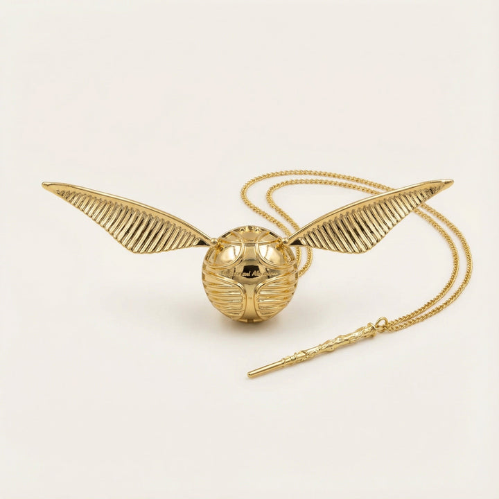 Elegante goldfarbene Ringbox mit Flügelmechanik für Verlobung & Hochzeit.