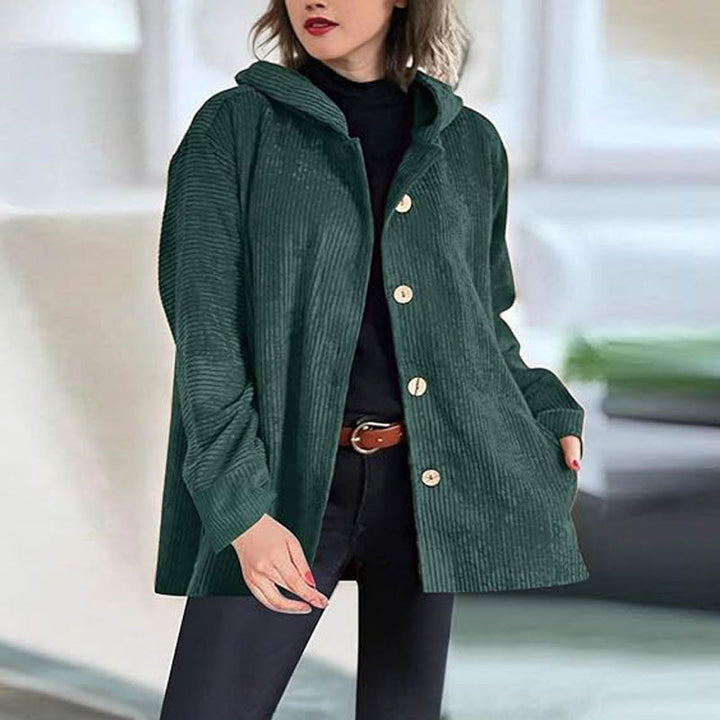 Bequeme Damen Herbstjacke mit Kapuze. Lässige Langarmjacke, unifarben & perfekt für Freizeitmode.