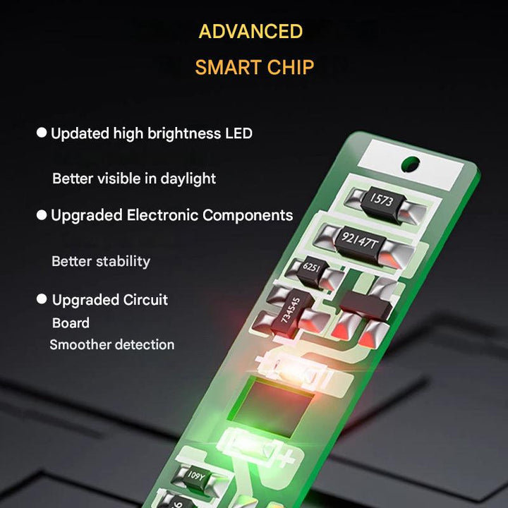 LED-Anzeige des Spannungstesters am 2-in-1 Schraubendreher für schnelle & zuverlässige Stromprüfung. Sicherheit zuerst!