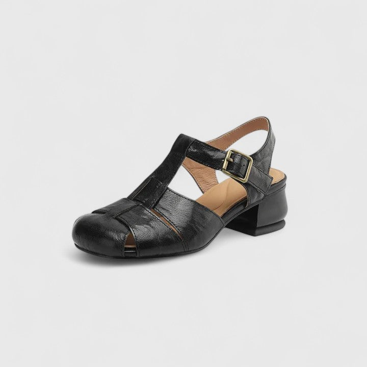 Elegante Damenschuhe: Riemchensandalen mit Blockabsatz & Schnalle, ideal für Freizeit im Sommer.
