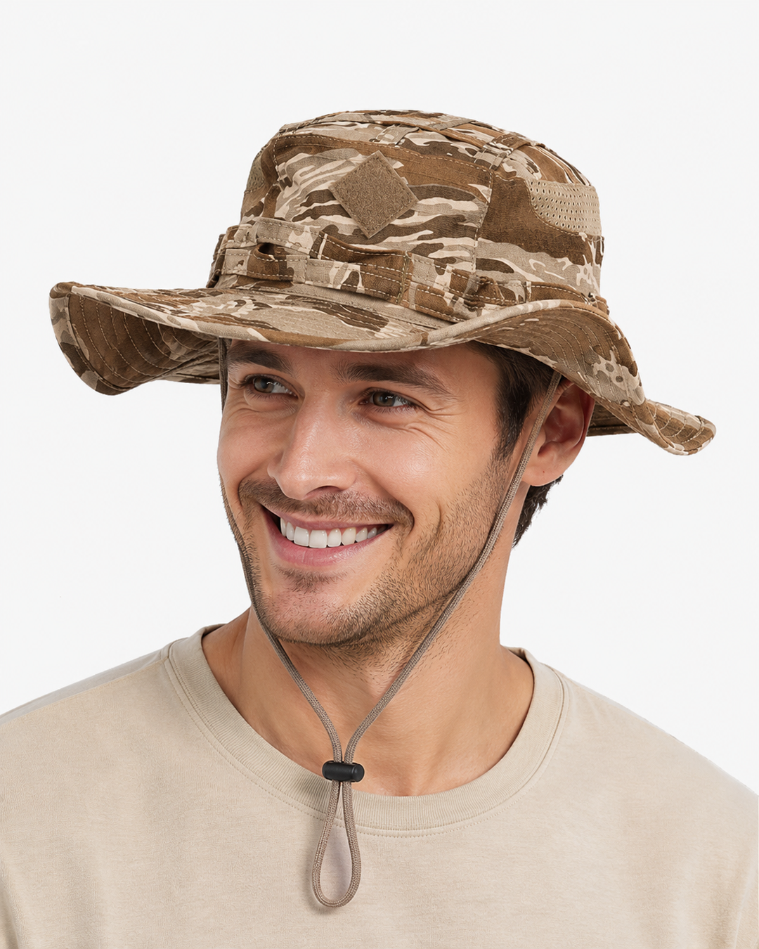 Unisex Camouflage Boonie Hut für Outdoor-Abenteuer, Wandern & Angeln. Sonnenschutz im Militärstil.