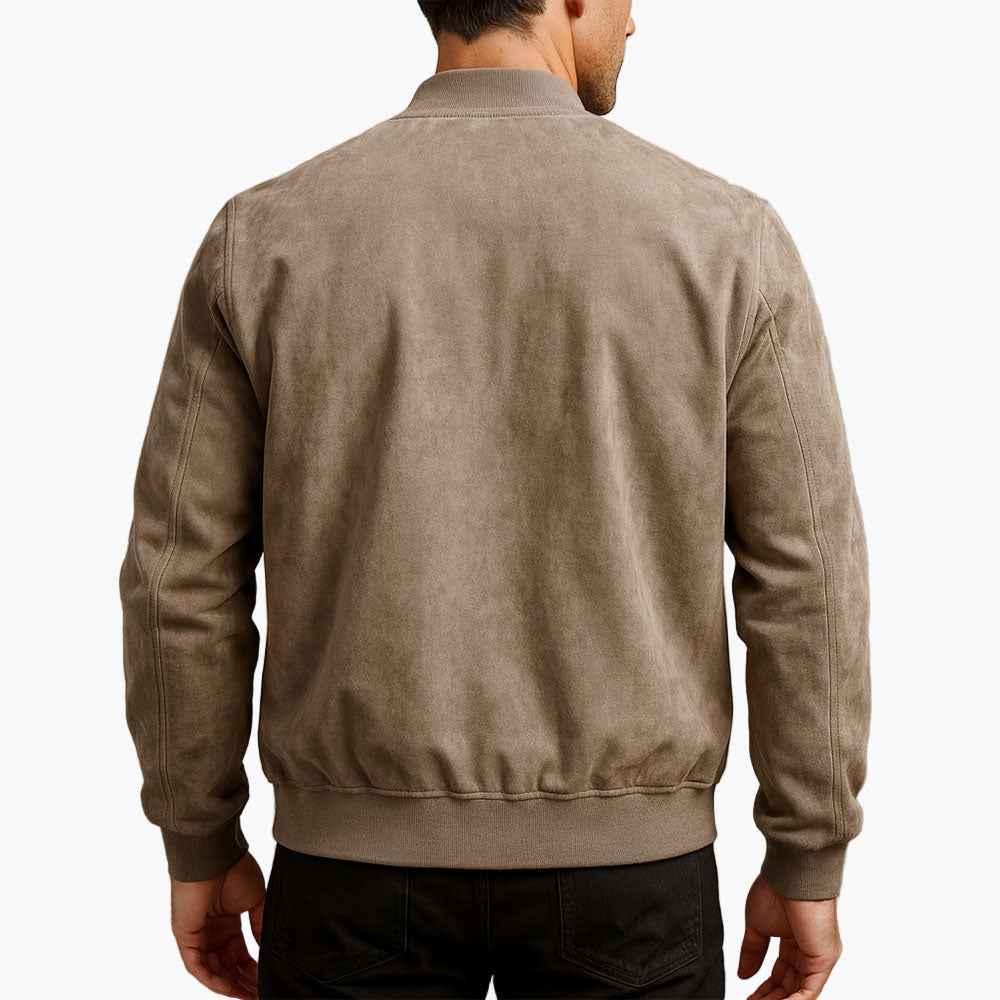 Moderne Slim-Fit Herren Bomberjacke als Übergangsjacke für Freizeit und einen eleganten, urbanen Stil.