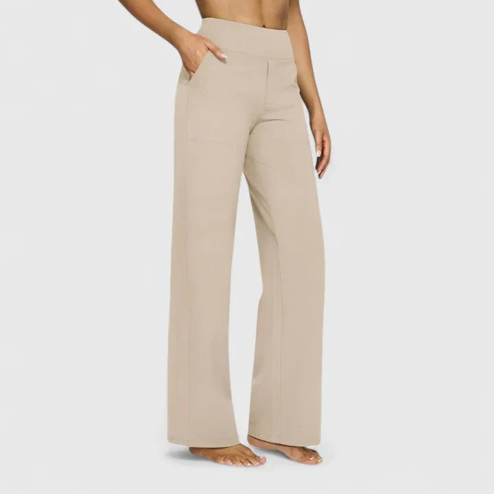 Damen Komforthose mit elegantem Design, geradem Bein; ideal für Büro & Freizeit.