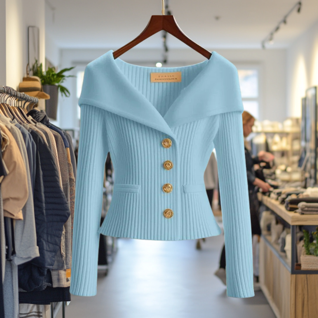 Eleganter Damen Strickcardigan, weich & gemütlich. Luxuriöse Wintermode, vielseitig kombinierbar.