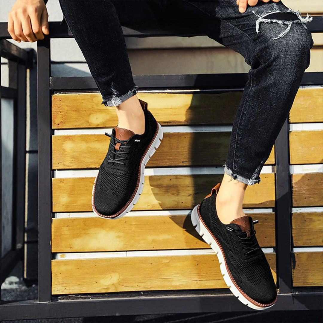 Ideale orthopädische Herrenschuhe für Spaziergänge & urbanen Alltag; bequem & stilvoll.