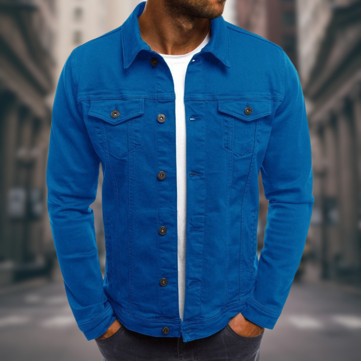 Stylische Rolando Herren Denim Jacke für Komfort und Alltag, erhältlich auch in großen Größen, Herrenbekleidung.
