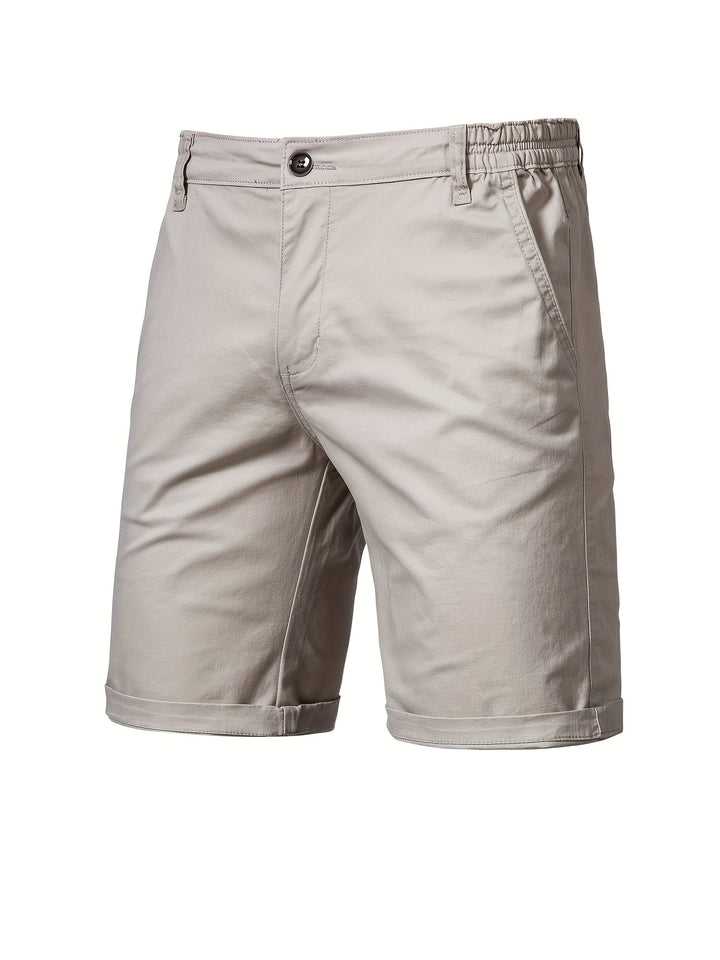 Vielseitige Herren Sommershorts Regular Fit in Schwarz, perfekt für Casual-Looks und warme Tage.