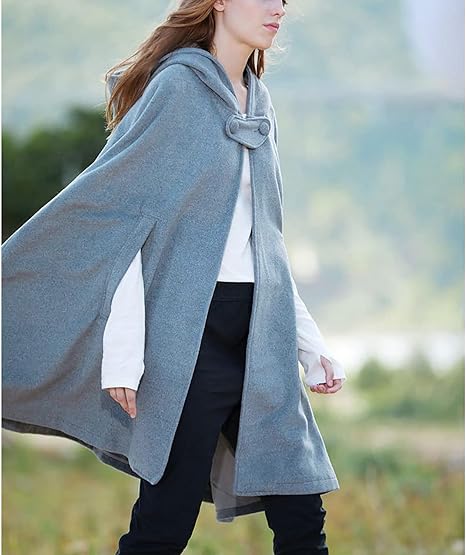 Damen Vintage-Kapuzenmantel, kurz, schick, für stilvolle Herbst- und Winteroutfits.