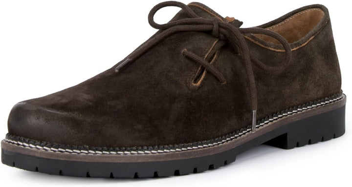 Robuste Leder Haferlschuhe für Herren, im Vintage-Stil, ideal als komfortable Trachtenschuhe.