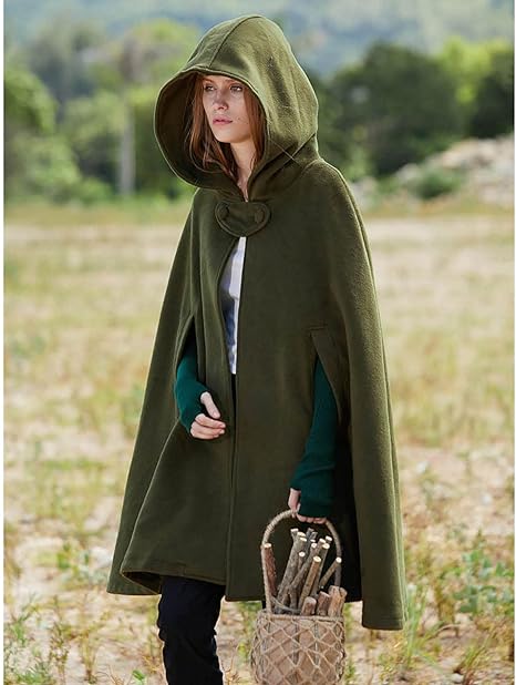 Damen Kapuzenmantel im Vintage-Stil, kurz, elegant, für gehobene Herbst-/Wintermode.
