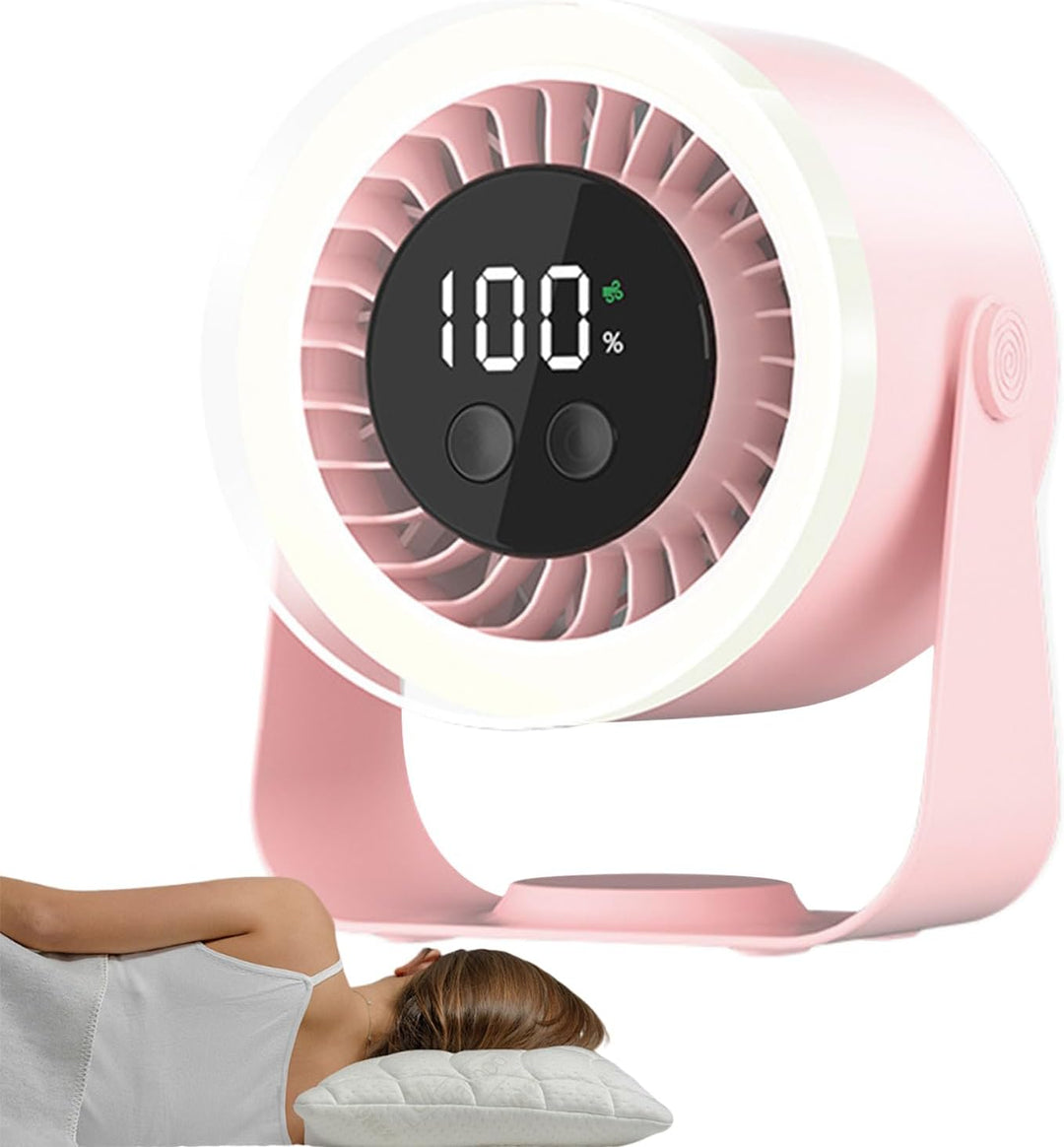 Leiser Auralis Tischventilator für effektive Kühlung in Büro & Zuhause. USB- & Akkubetrieb.