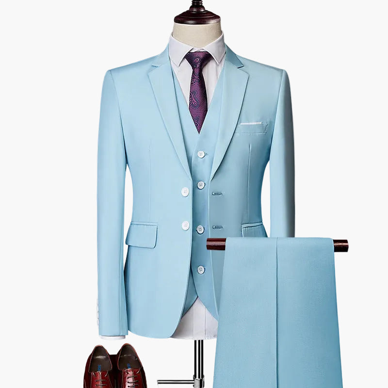 Herren Business Anzug 3-teilig Slim Fit in eleganter Farbe; ideal für Büro & festliche Anlässe.