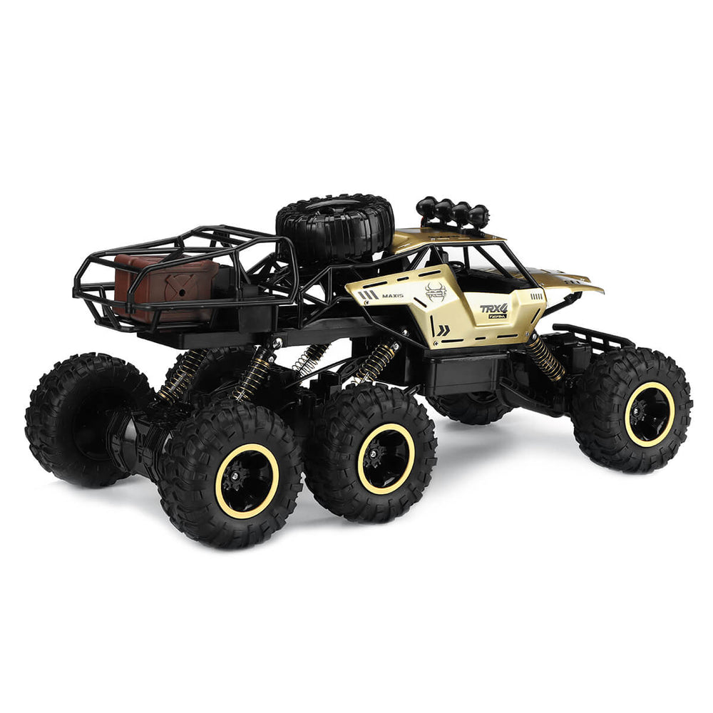 Schneller RC-Monster-Truck 1:12 mit 6-Rad-Antrieb, ferngesteuert für rasante Offroad-Action der Kinder.