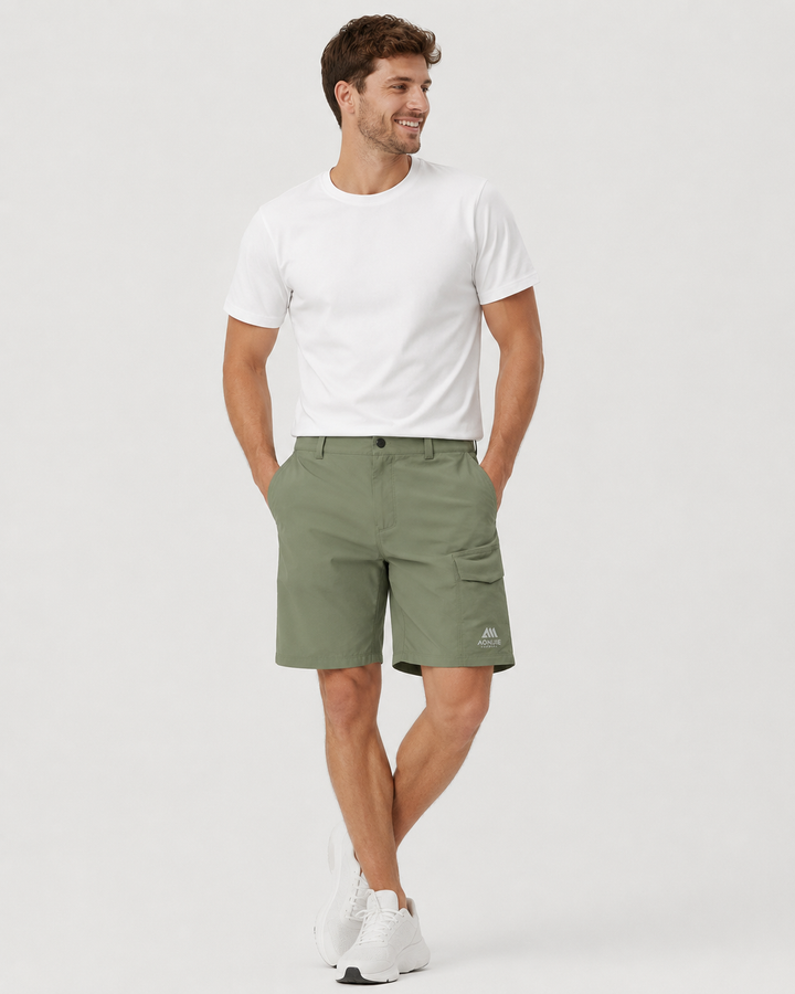 Leichte Herren Sommer Shorts, schnelltrocknend & atmungsaktiv, ideal für Sport & Reisen.