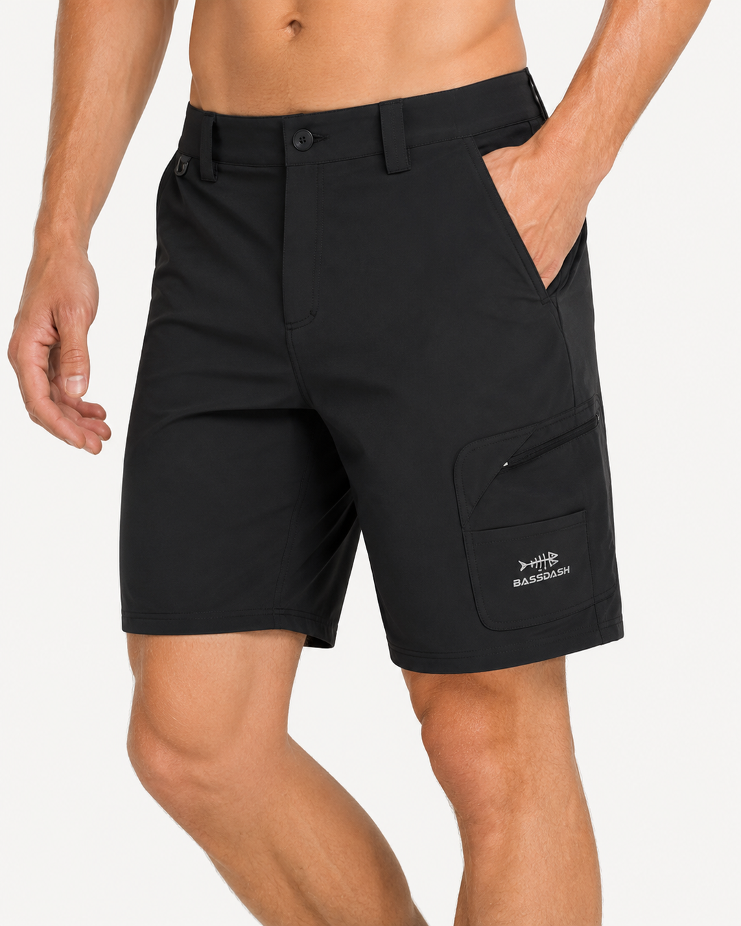 Robuste Herren Outdoor Cargo Shorts mit mehreren Taschen, wasserabweisend und bequem.