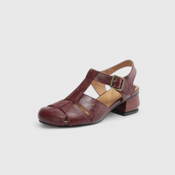 Damen Sandalen mit Blockabsatz, verstellbarer Schnalle; bequeme, elegante Sommerschuhe.