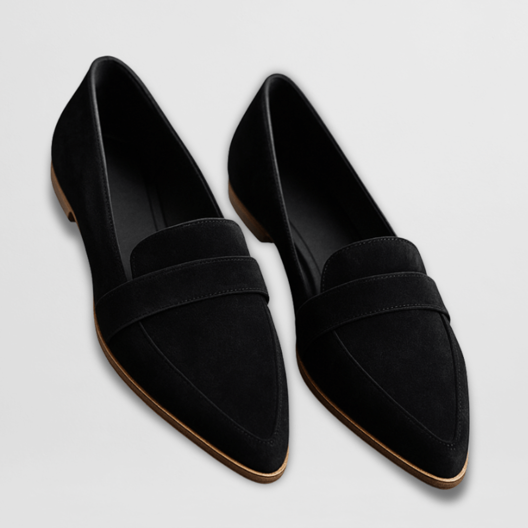 Komfortable spitz zulaufende Damen Slipper in Braun, die idealen Freizeit Schuhe für Frühling & Sommer.