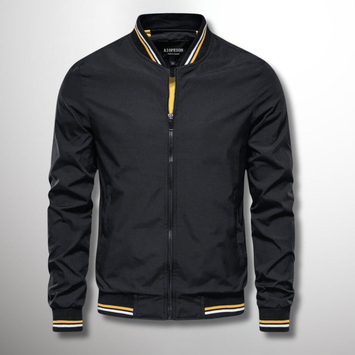 Elegante Herren-Übergangsjacke im Bomber-Stil, wasserabweisend & bequem, ideal für Freizeit & Alltag.