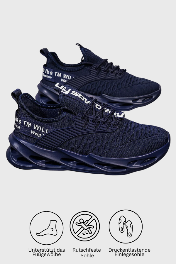 Leichter Damen Komfort Sneaker von hinten, mit gepolstertem Schaft, ideal als Alltagsschuh.