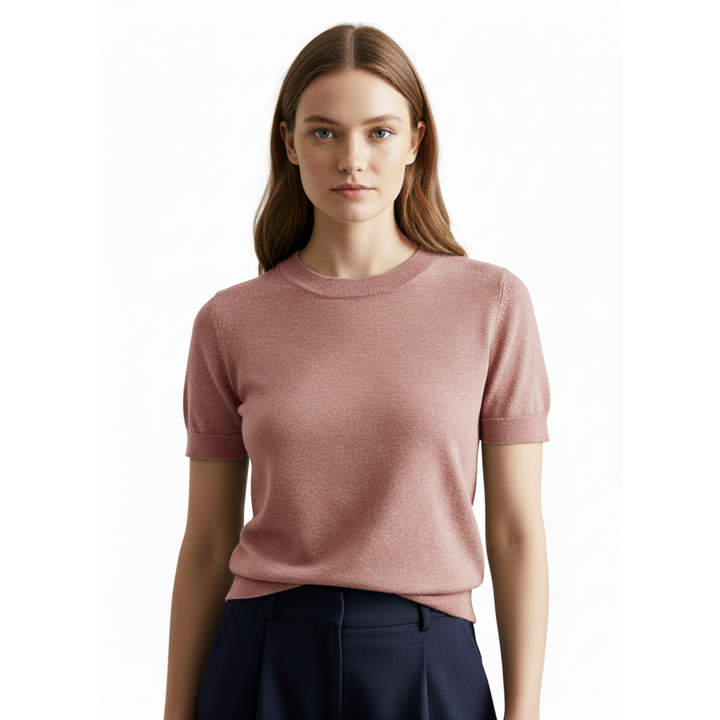 Hochwertiges Damen Slim Fit T-Shirt, Rundhals, Kurzarm, atmungsaktiv, ideal für Sommer & Übergangszeit.