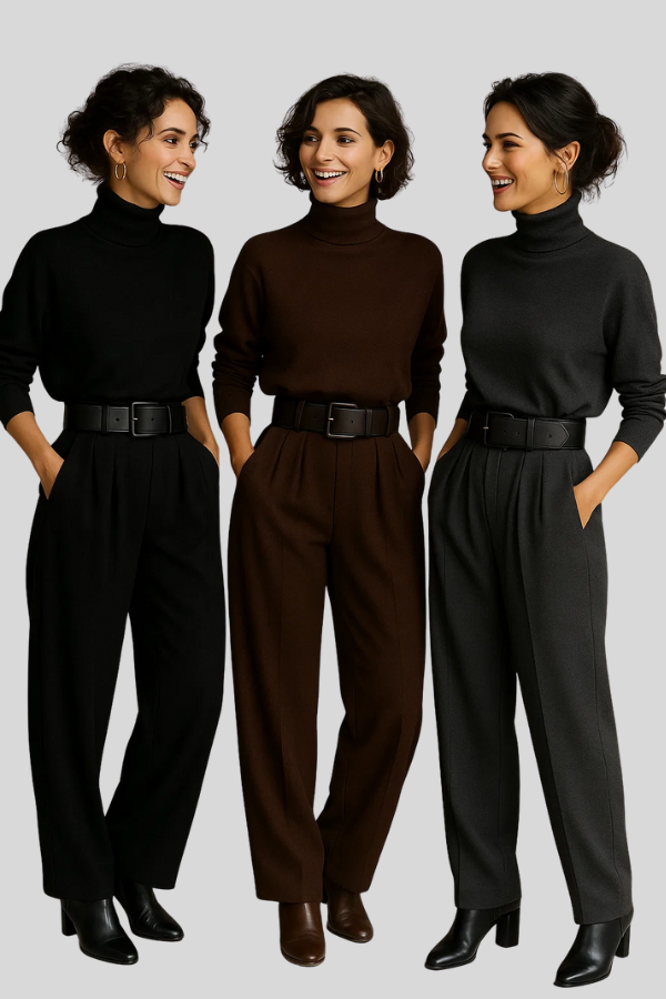 Fashionable brauner Damen Jumpsuit mit Gürtel und weitem Bein, perfekt für Sommer, Freizeit oder Business Casual.