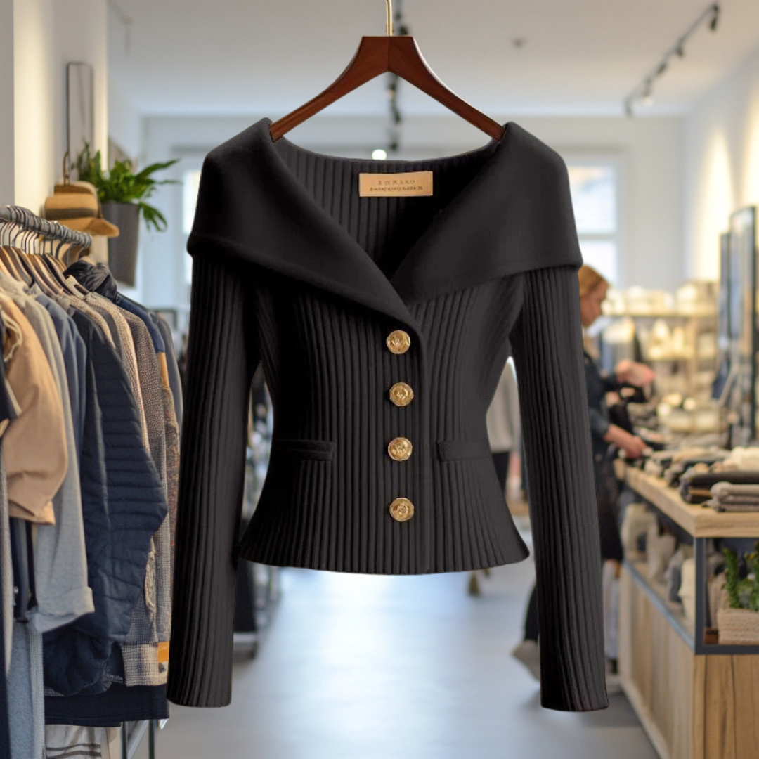 Stilvoller Damen Cardigan, luxuriös und warm. Perfektes langärmliges Oberteil für elegante Damenmode.