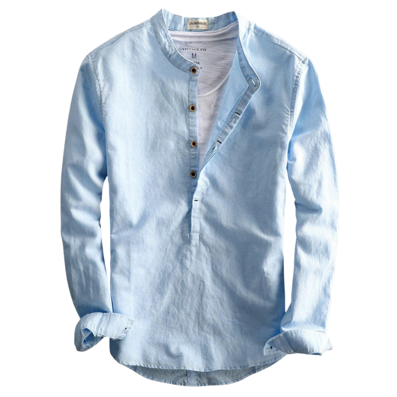 Langarmhemd Herren: Klassisches Langarmhemd für Herren, bequem und stilvoll. Perfekt für Freizeit, Sommer & Alltag.