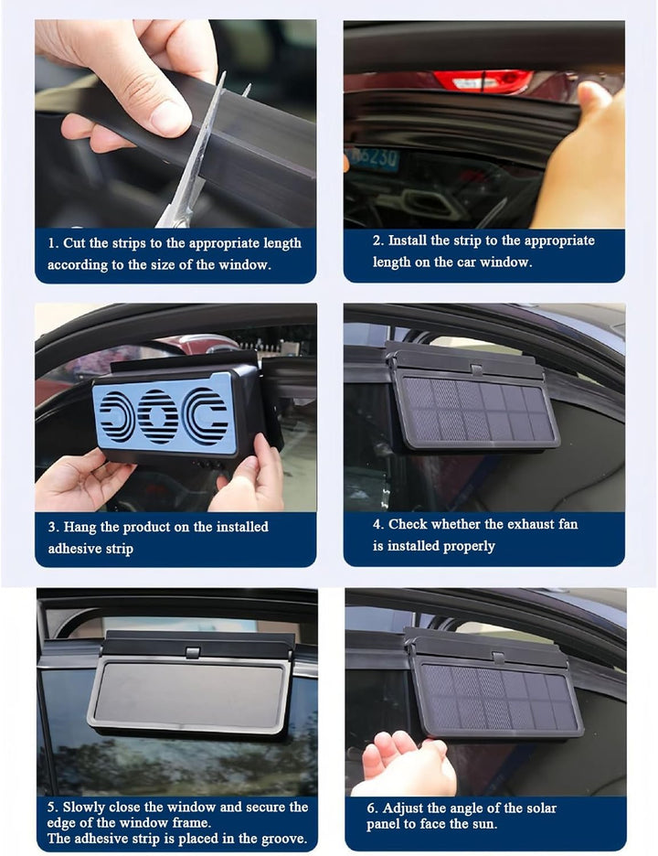 Dieser Solar-Fensterlüfter bietet effektive Belüftung und Kühlung für jedes Auto. Unverzichtbar im Sommer.