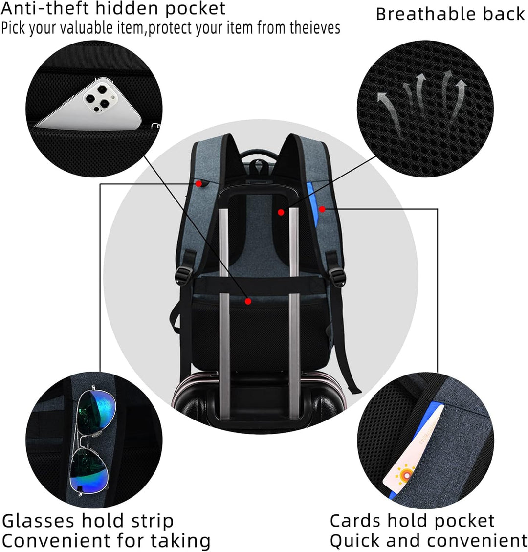 Komfortabler Laptoprucksack mit gepolstertem Rücken, USB-Anschluss & intelligenten Fächern.