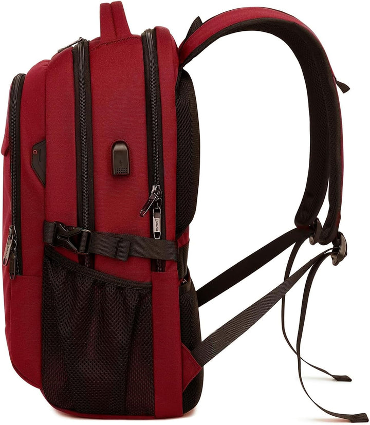 Stilvoller Businessrucksack, unisex, mit vielen Fächern & externem USB-Port zum Laden.