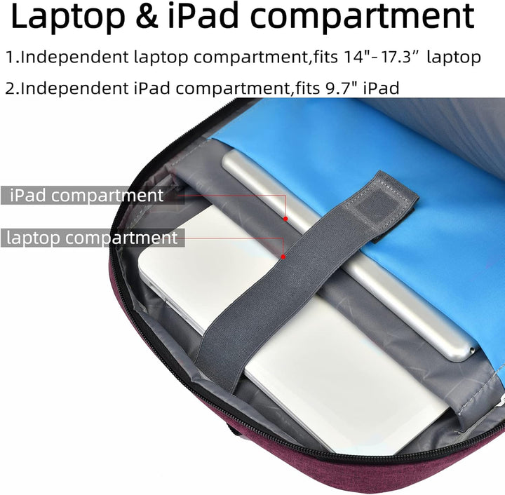 Geräumiger Tagesrucksack, wasserabweisend, mit Laptop-Schutz & externem USB-Ladeanschluss.