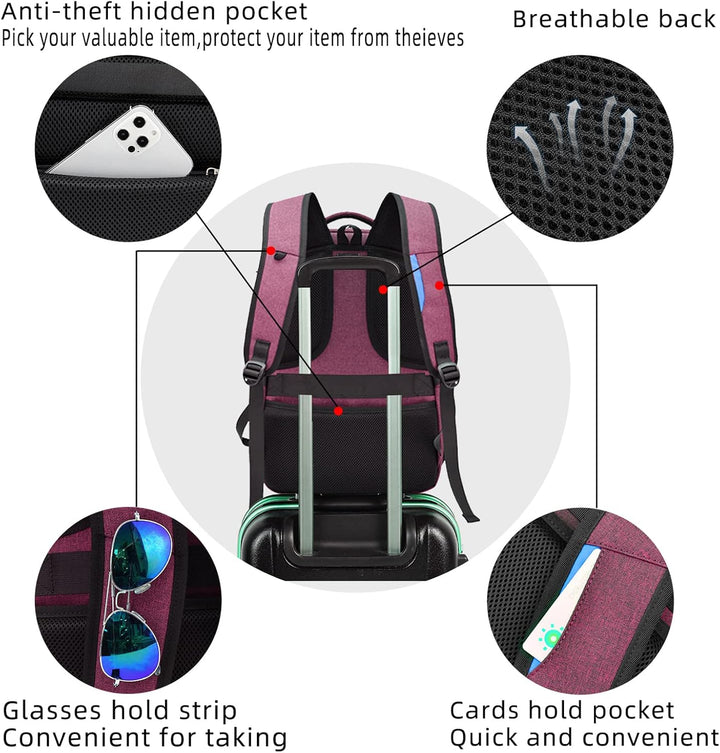Robuster Reiserucksack mit Laptop-Sleeve, wasserdichtem Material & externem USB-Anschluss.
