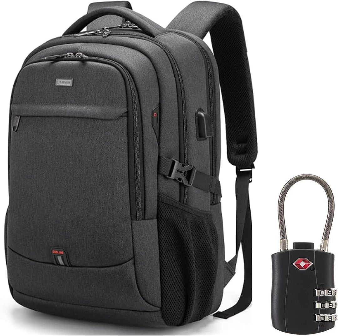 Unisex Reise-Laptoprucksack mit USB-Anschluss, organisiertem Stauraum für Reisen, Arbeit & Studium.