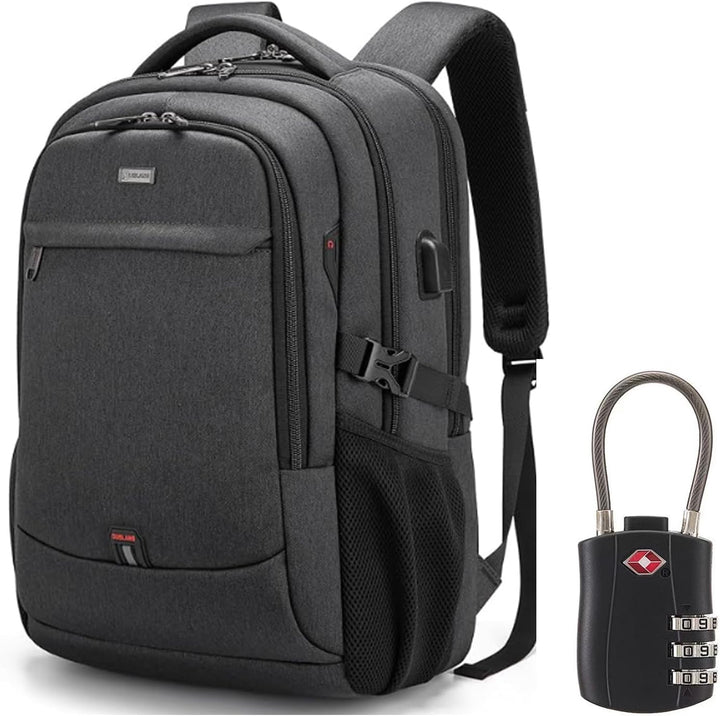 Unisex Reise-Laptoprucksack mit USB-Anschluss, organisiertem Stauraum für Reisen, Arbeit & Studium.