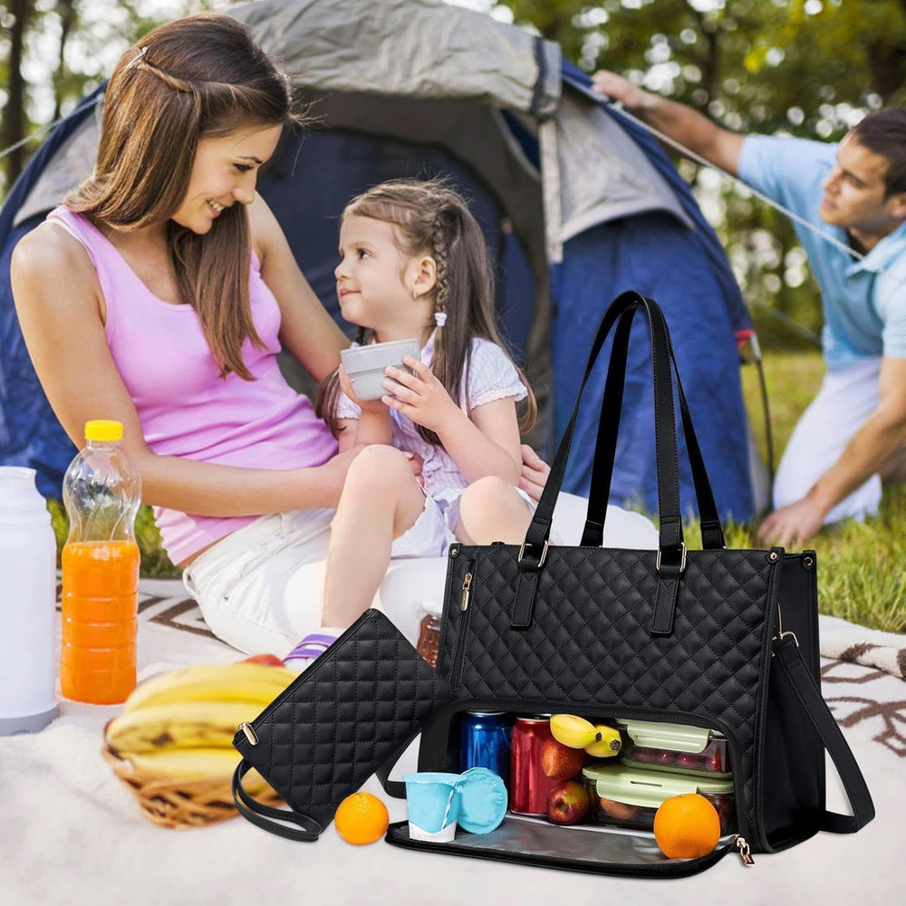 Isoliertes Kühlfach der 2-in-1 Lunch- & Laptoptasche, hält Mahlzeiten frisch für Pendler, Arbeit & Reisen.