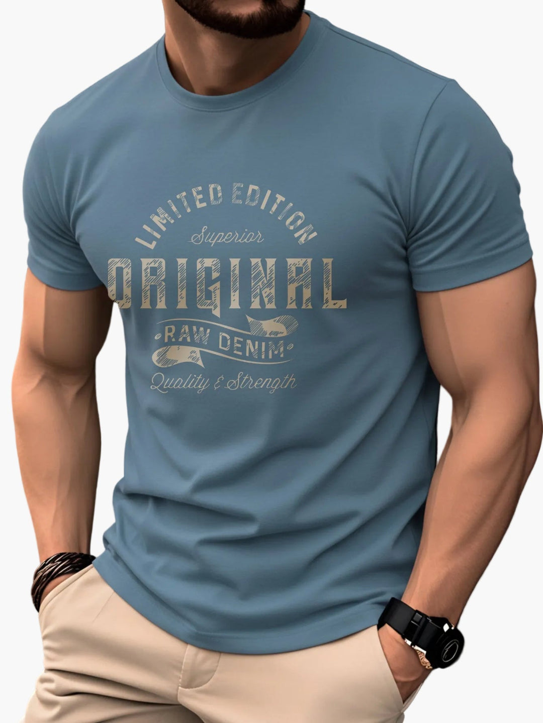 Stylisches Herren Motivshirt, Streetwear-Design mit Vintage-Print. Bequemes Kurzarm-T-Shirt für Männer.