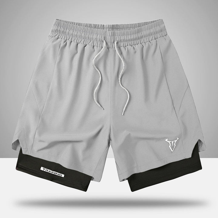 Herren Sportshorts Seitenansicht. Optimale Passform für Fitness, Laufen und Bewegungsfreiheit beim Sport.