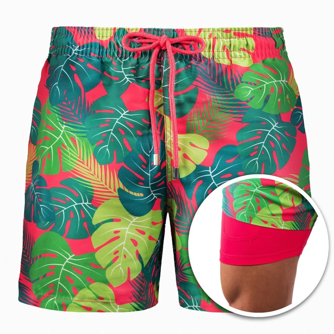 Hochwertige Doppellagige Herren Sommershorts. Ideal für Strand, Pool & entspannte Urlaubstage.