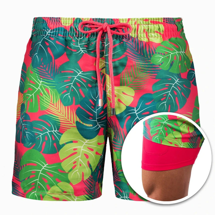 Hochwertige Doppellagige Herren Sommershorts. Ideal für Strand, Pool & entspannte Urlaubstage.