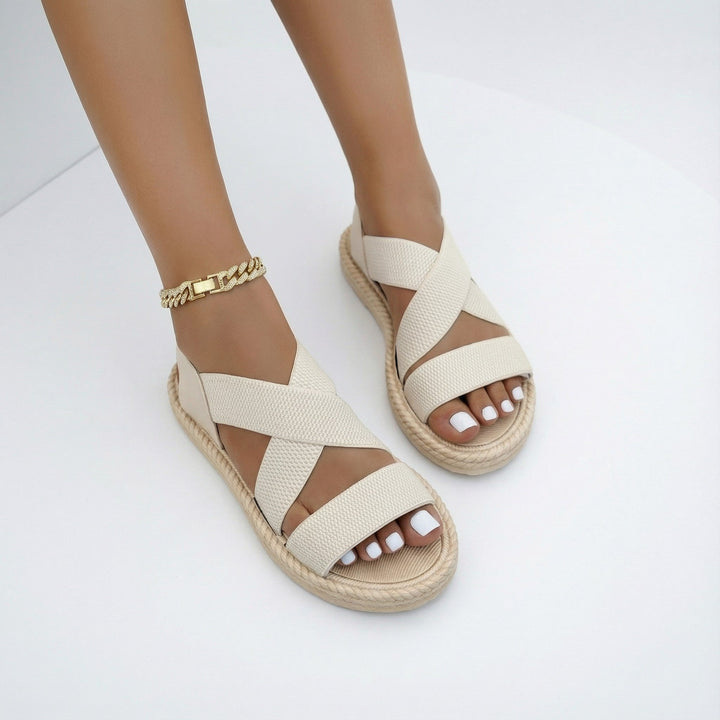 Elegante Damen-Kreuzriemen-Sandalen für den Sommer, bieten maximalen Komfort durch weiche Sohle.