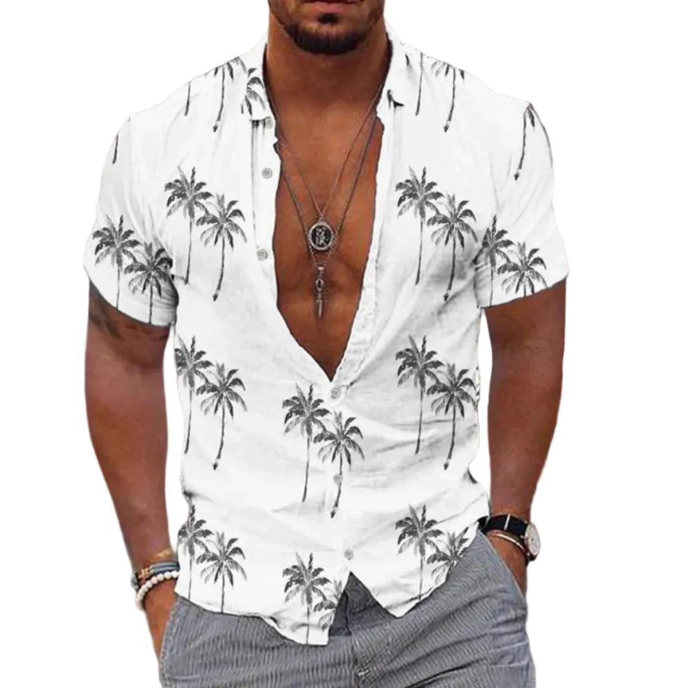 Stilvolles Herren Sommerhemd mit kurzen Ärmeln, perfekt für ein lässiges Sommer-Outfit oder als Freizeithemd.