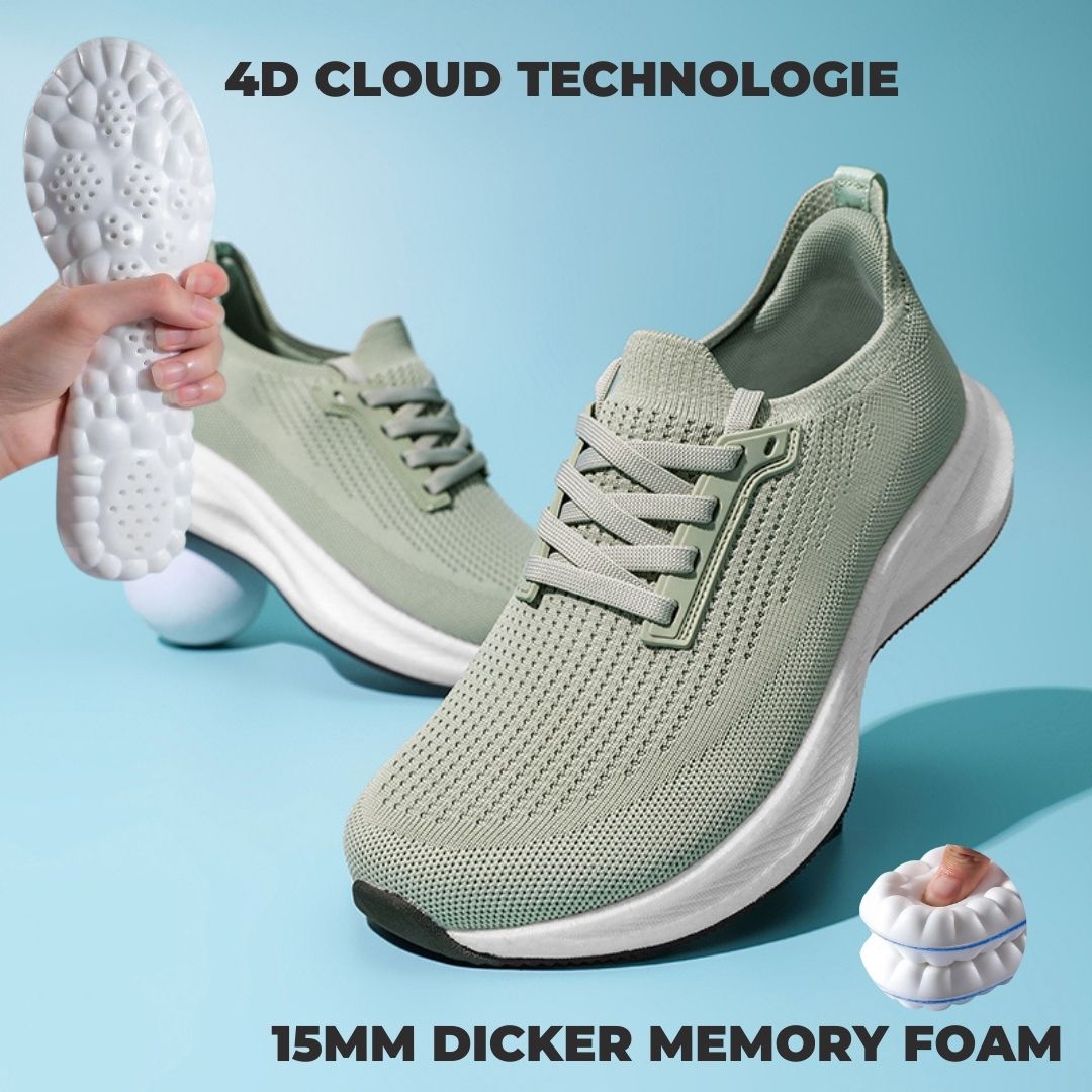 Seitenansicht der Damen Komfortschuhe, Dämpfung sichtbar, ideal für Hallux Valgus & Fersensporn.