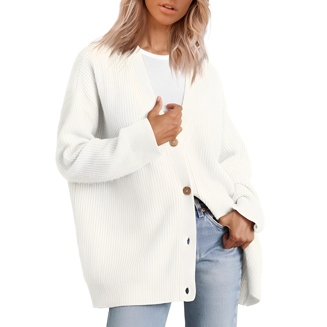 Komfortabler Damen Oversize Cardigan: Perfekte Strickjacke für lässige Eleganz im Alltag.