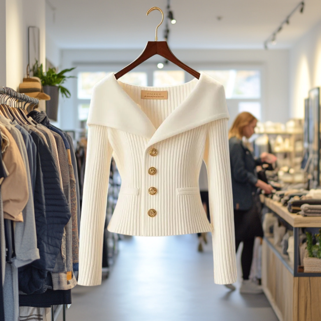Gemütliche Damen Strickjacke in luxuriöser Qualität. Langärmliger Cardigan, elegant für jede Wintermode.
