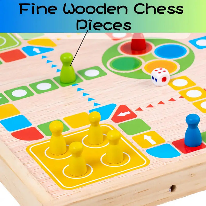 Lebendiges Flugzeug Schach Set, ein lustiges Holz-Lernspiel für Kinder und Familienspielzeit.
