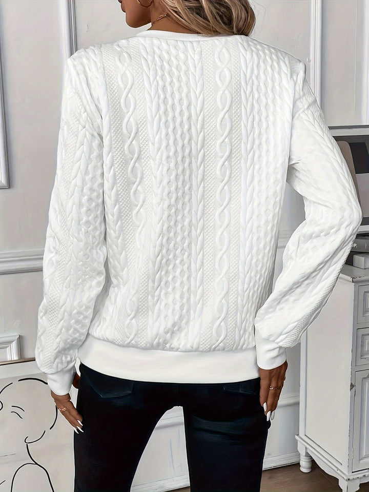 Eleganter Damen-Sweater, Stehkragen mit Reißverschluss; modisches Langarm-Oberteil für Frauen.