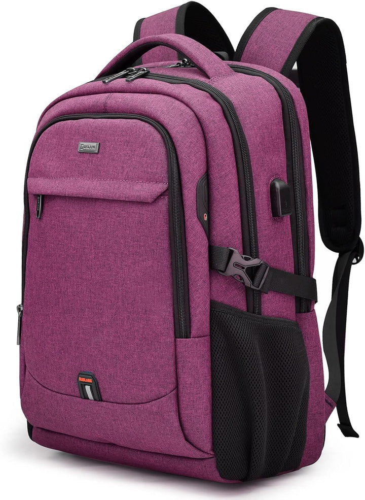 Moderner Unisex Rucksack für Arbeit & Reisen, mit Laptopfach, Diebstahlschutz & USB-Anschluss.